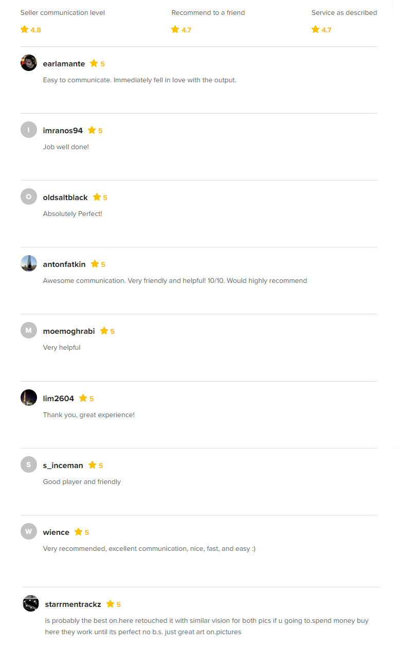 Client feedback